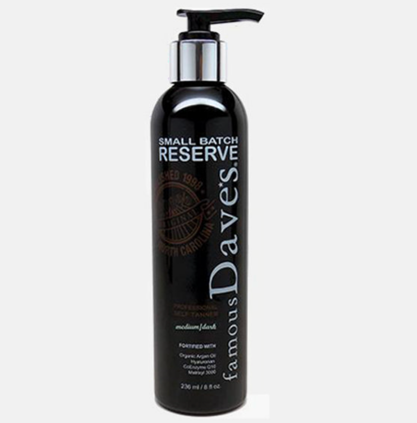Famous Dave's Small Batch Reserve - Body Firming Self Tanner w/Matrixyl 3000, 8 oz. MEDIUM/DARK