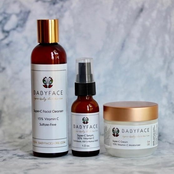 The Super-C Kit: Deluxe Vitamin C Skincare, Complete Anti-Aging 3-Pc Set