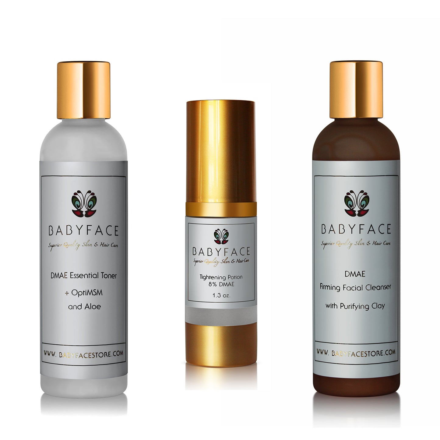 The DMAE Kit: Skin Firming and Pore Reduction, Deluxe 3 Piece Set