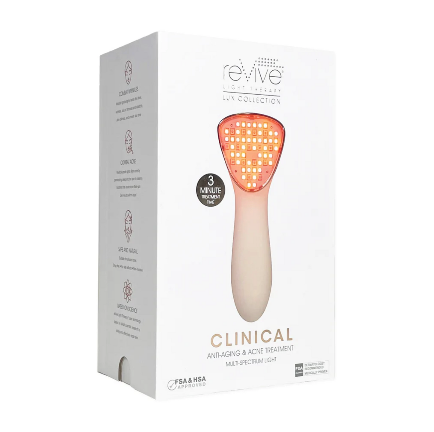 reVive Cordless Light Therapy Lux Collection Clinical Handheld - Anti-Aging, Wrinkles & Acne