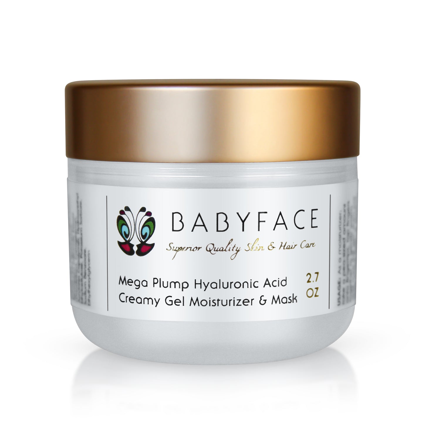 Mega Plump - Hyaluronic Acid Pressed Serum Gel Moisturizer & Hydrating Mask, 2.7 oz