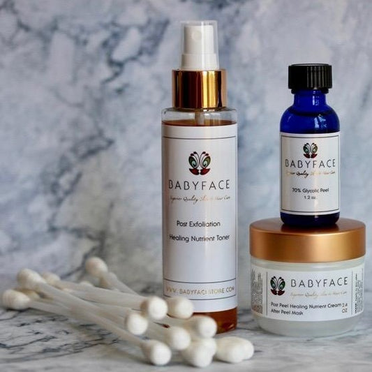 70% Glycolic Peel Kit, 44-Piece Complete Set for At Home Use, 20 Peels
