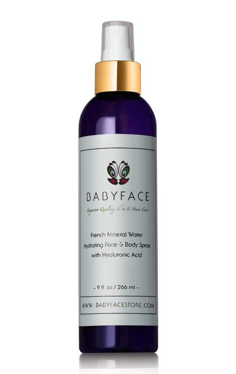 French Mineral Water Face & Body Mist Spray Hyaluronic Acid, 9 oz.
