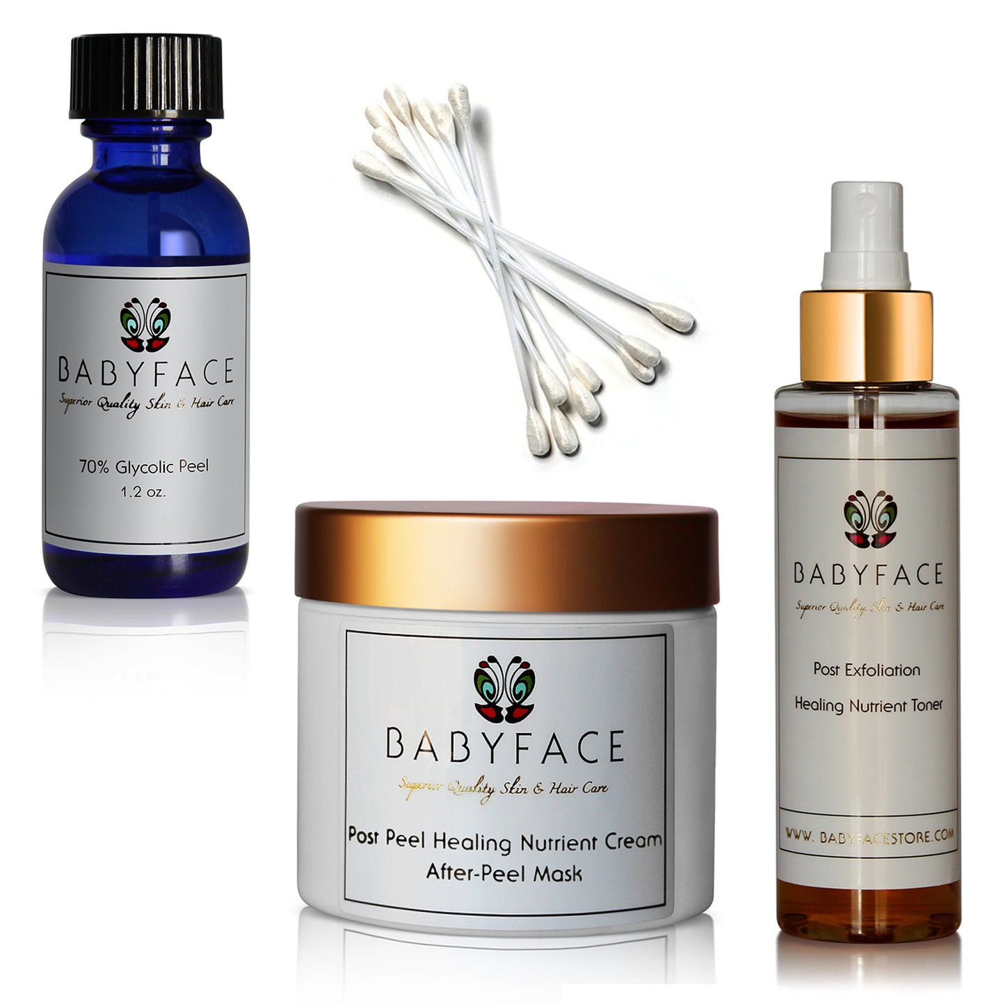 70% Glycolic Peel Kit, 44-Piece Complete Set for At Home Use, 20 Peels